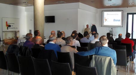 Exito de participacion en la jornada tecnica de BONA IBERIA y LEVANTINA DE PARQUETS