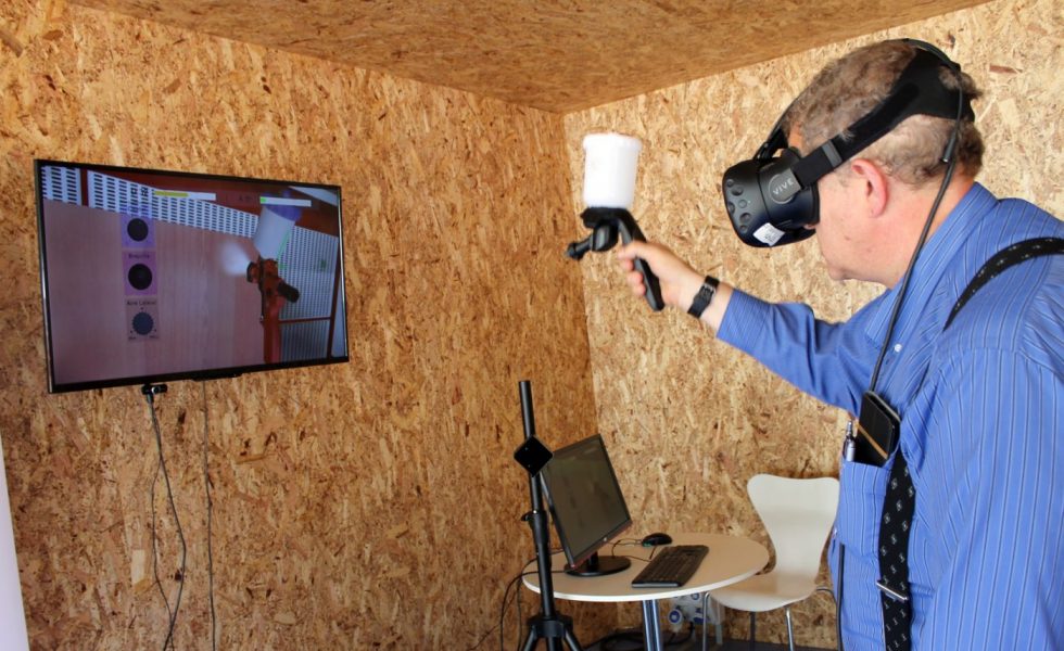 Los visitantes de GALIFOREST pudieron testear un simulador virtual de barnizado
