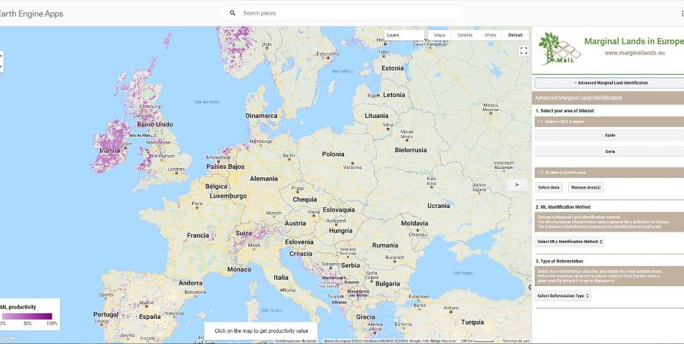 CESEFOR desarrolla un geoportal europeo que cartografía y supervisa las tierras marginales