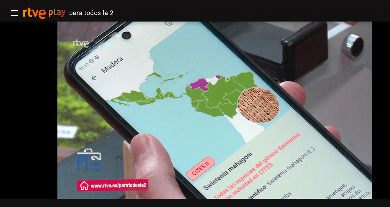 La 2 de TVE se hace eco del proyecto GO IMAI de identificación de maderas por dispositivo móvil