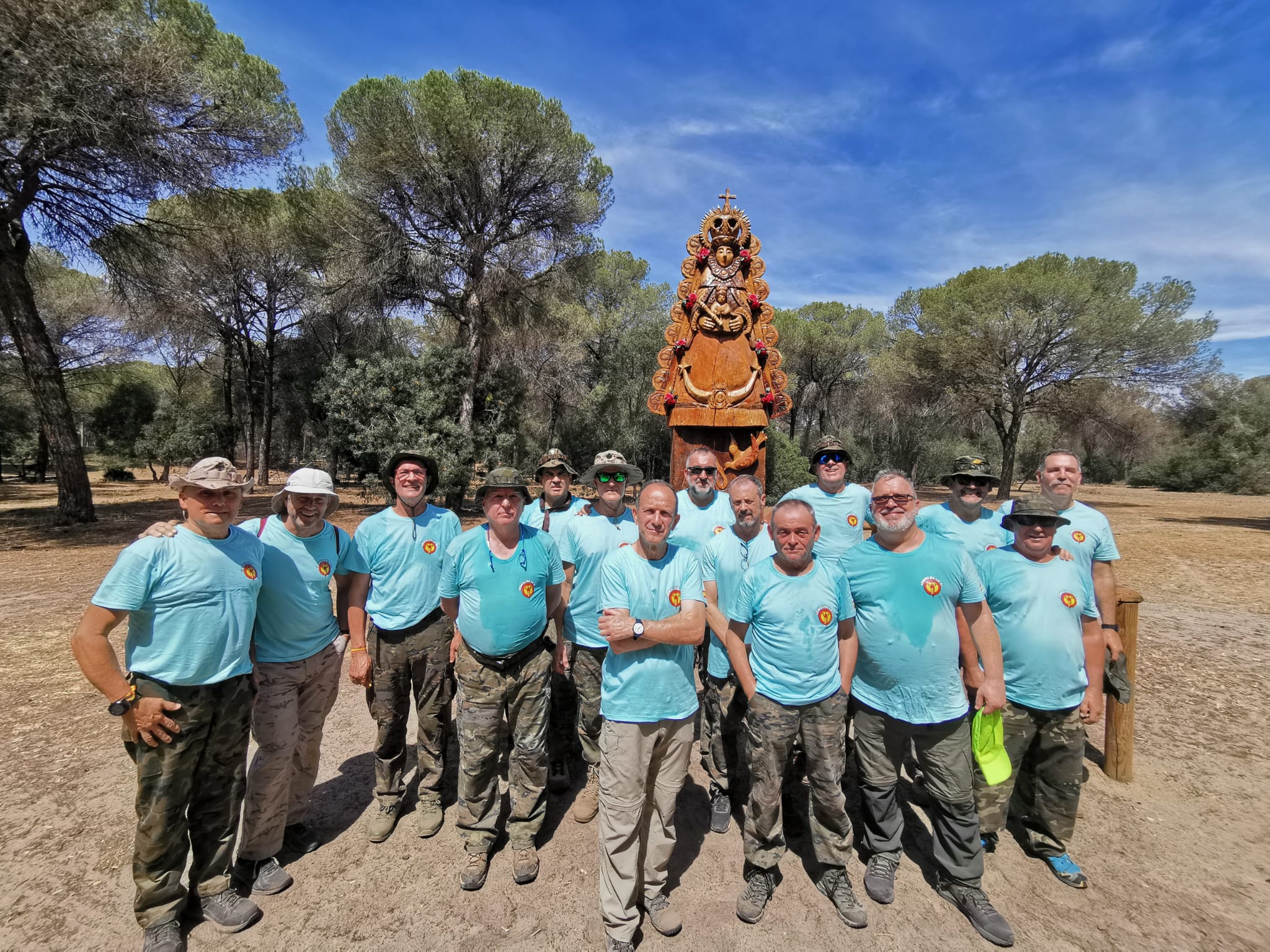 Una Virgen del Rocío tallada en un pino con gran valor sentimental