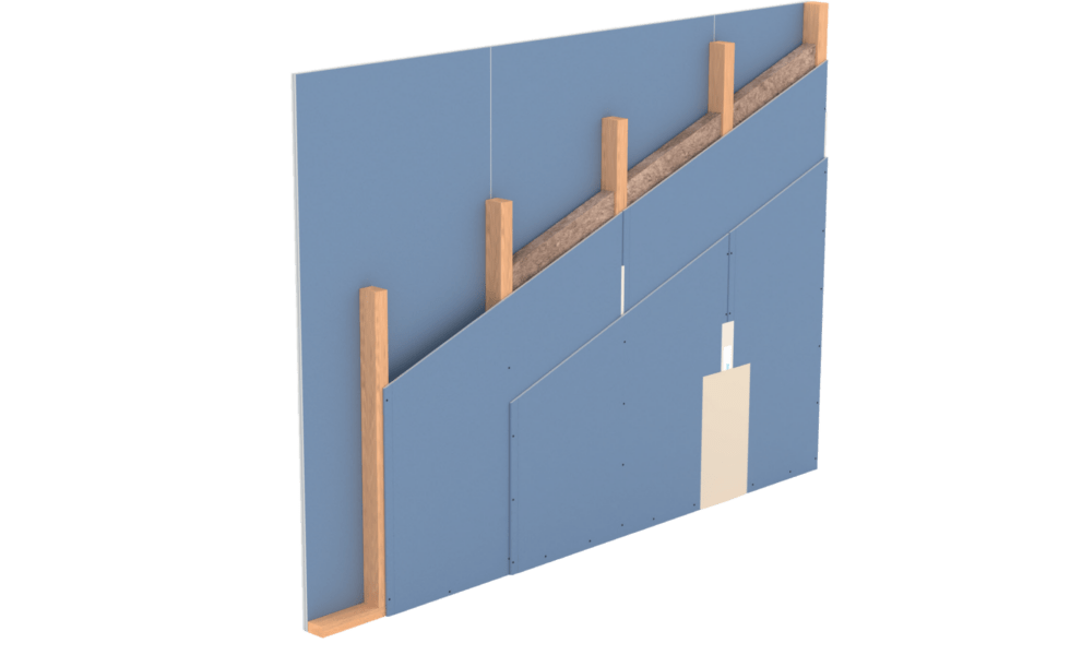 Tabiques KNAUF con estructura de madera