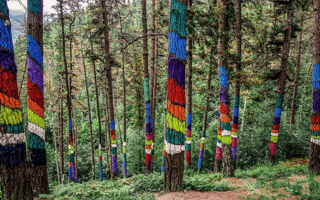 Oma,Forest,In,Bilbao,With,Painted,Trees